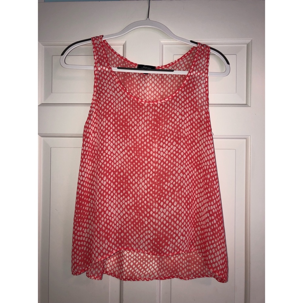 Soprano Coral High-Low Spotted Top